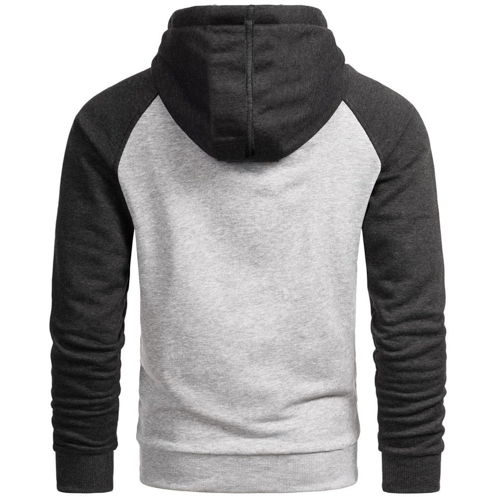 Hoodie JHNsport kollektion - Ljusgrå herrtröja bakifrån