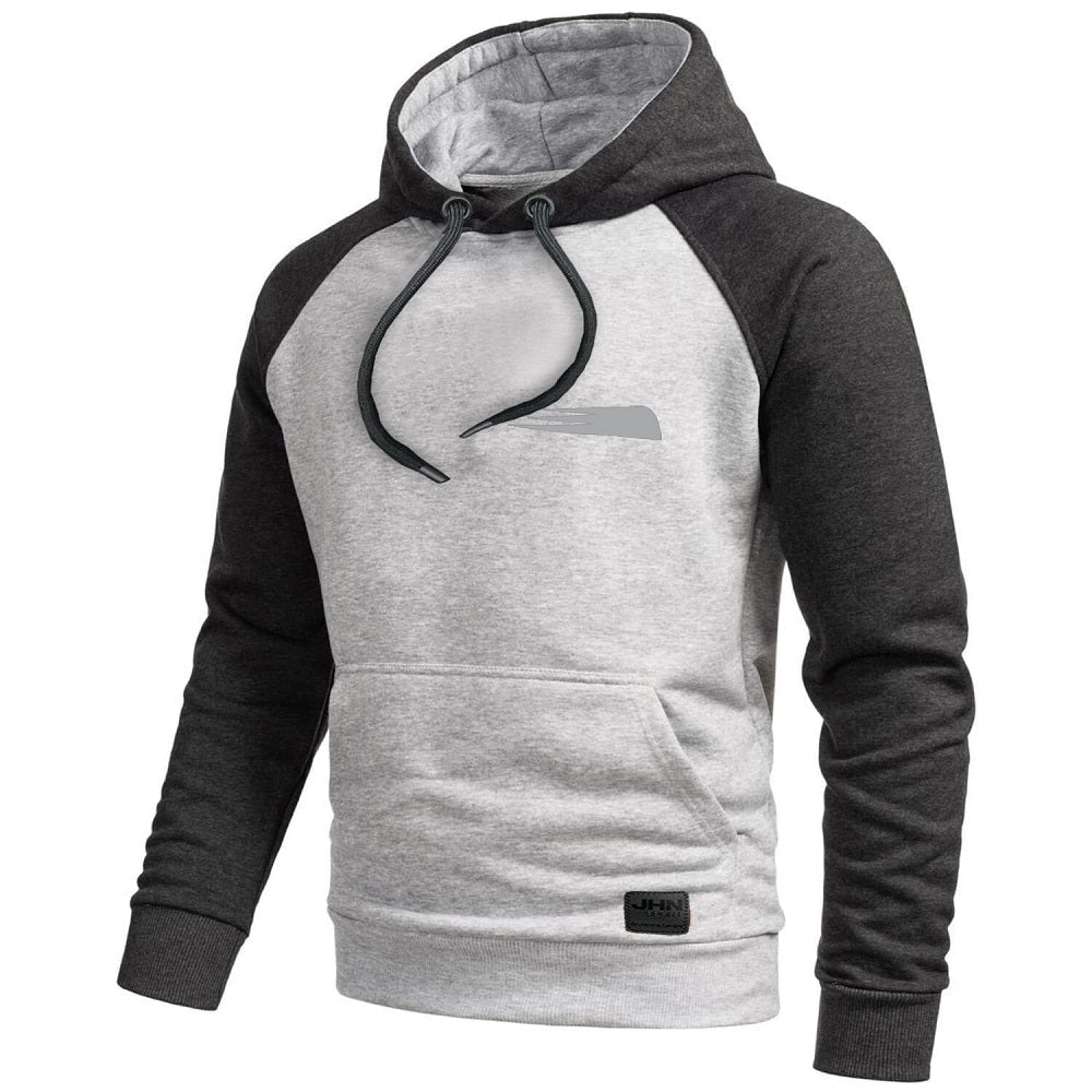 Hoodie JHNsport kollektion - Ljusgrå herrtröja framifrån