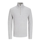ljusgrå stickad herrtröja från Jack & Jones