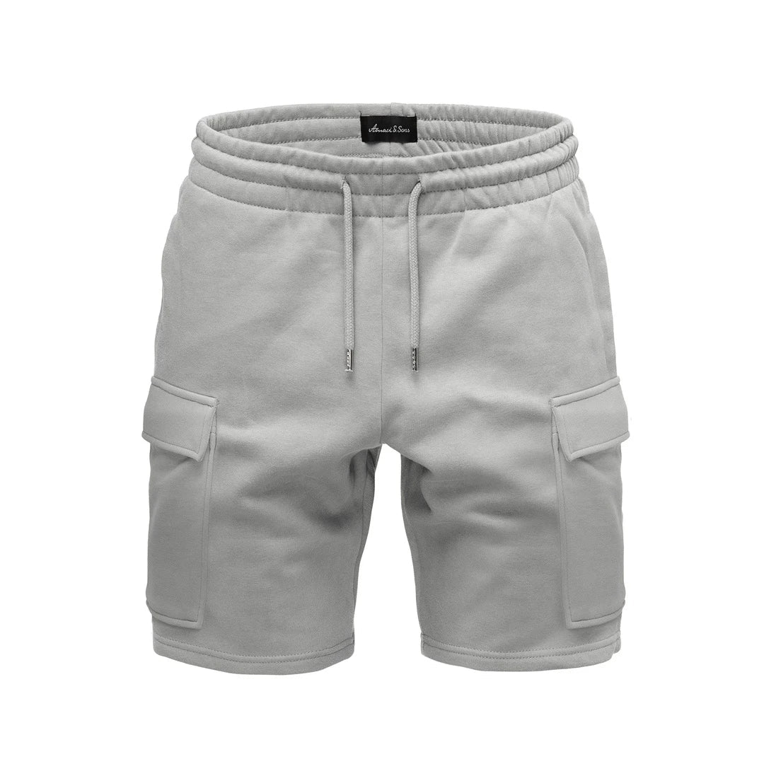 ljusgrå shorts herr med cargofickor från Amaci & Sons