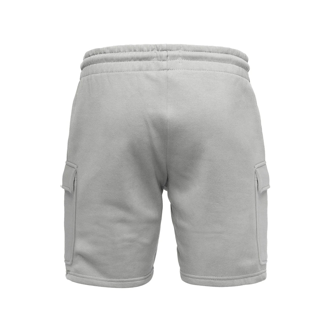 ljusgrå shorts herr med cargofickor från Amaci & Sons bakifrån