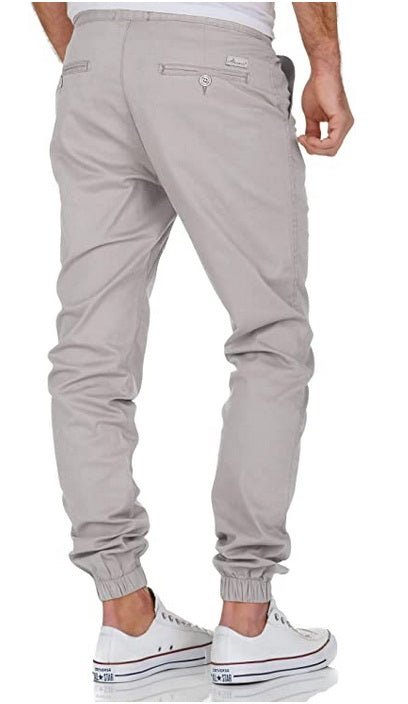 Ljusgråa Herr chinos med stretch