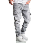 Jeans Herr 549 kr - ljusgrå Cargojeans med benfickor benfickor