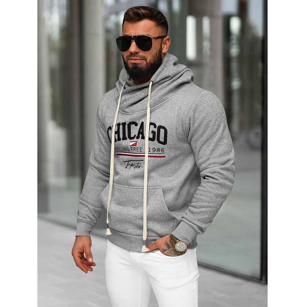 Hoodie Chicago - Grå Luvtröja Herr sidan