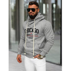 Hoodie Chicago - Grå Luvtröja Herr sidan
