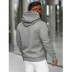 Hoodie Chicago - Grå Luvtröja Herr bakifrån