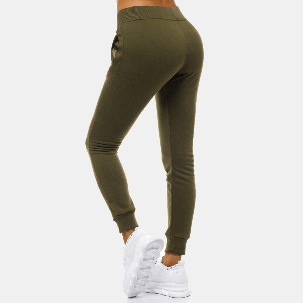 Militärgröna Mjukisbyxor - Sweatpants Dam