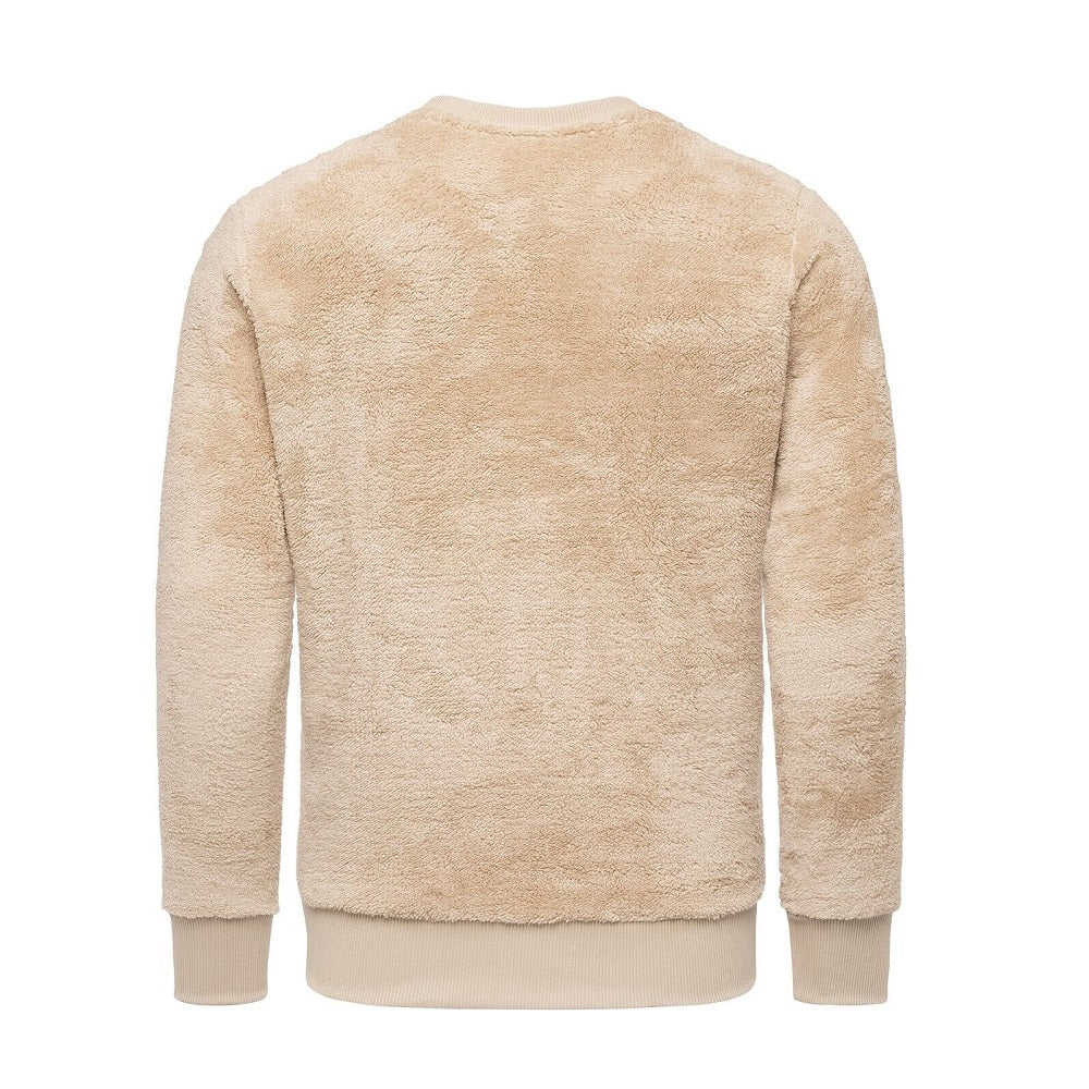 Beige fleecetröja Herr bakifrån