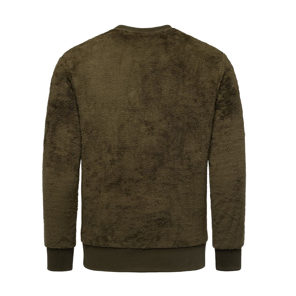 Grön fleecetröja herr - Herrtröja Fleece bakifrån
