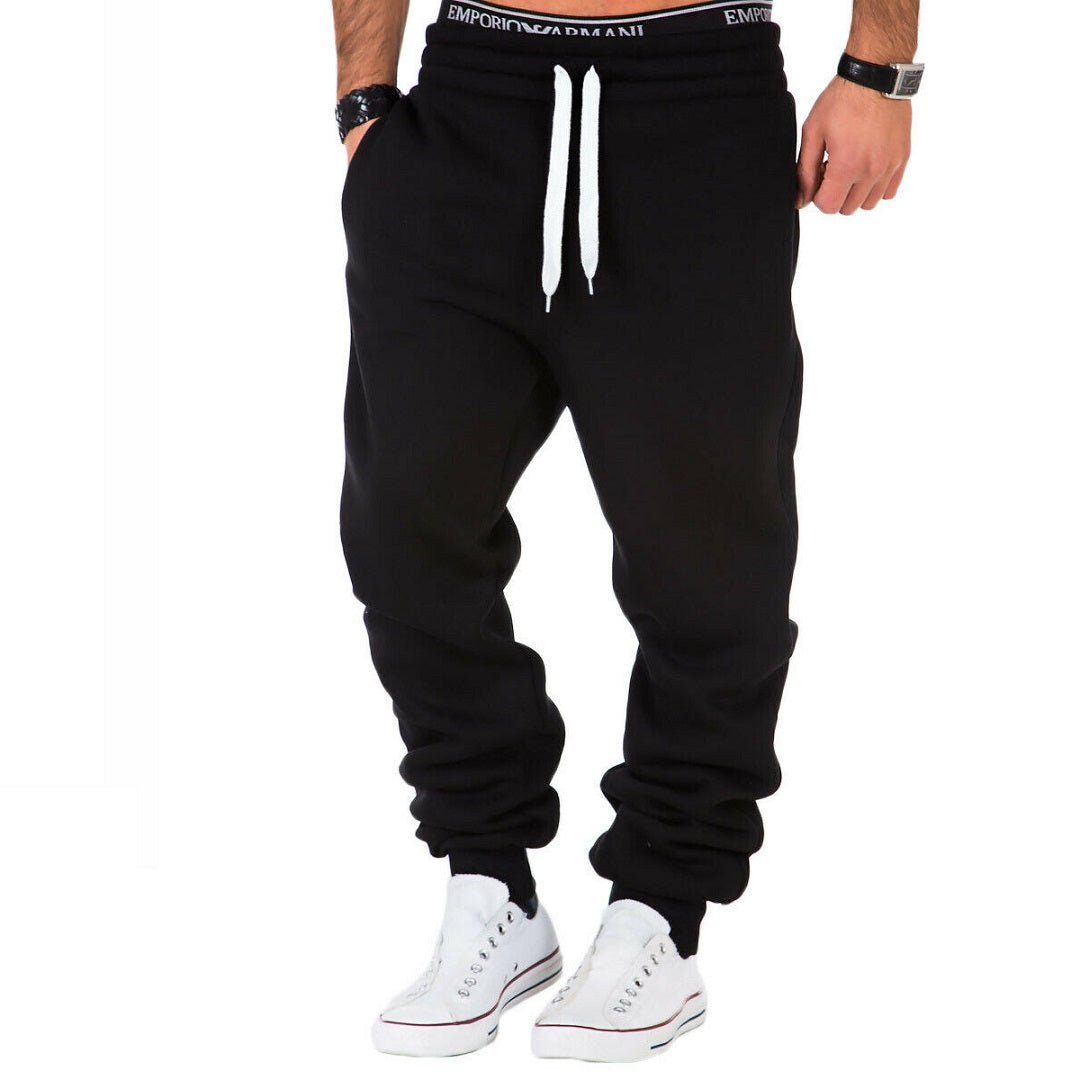 Mjukisbyxor Herr - Svarta supersköna och mjuka sweatpants med vita snören