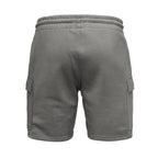 Mjukisshorts med cargofickor herr - Amaci & Son mörkgråa bakifrån