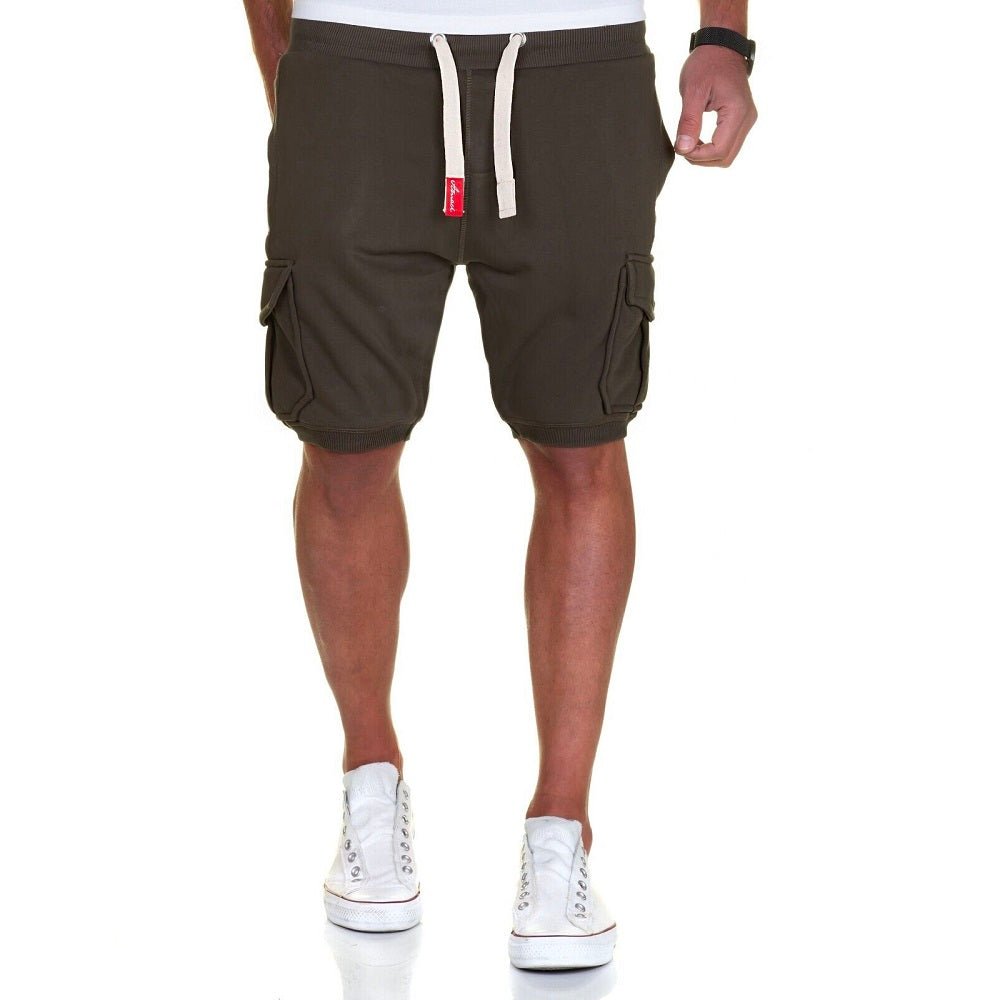 Cargo shorts herr - Kakigröna mjukisshorts herr