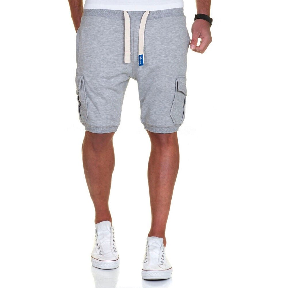 Ljusgrå mjukisshorts cargoshorts herr