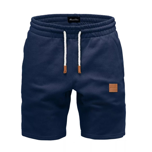 mörkblåa mjukisshorts herr