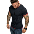 Mörkblå slim fit t-shirt