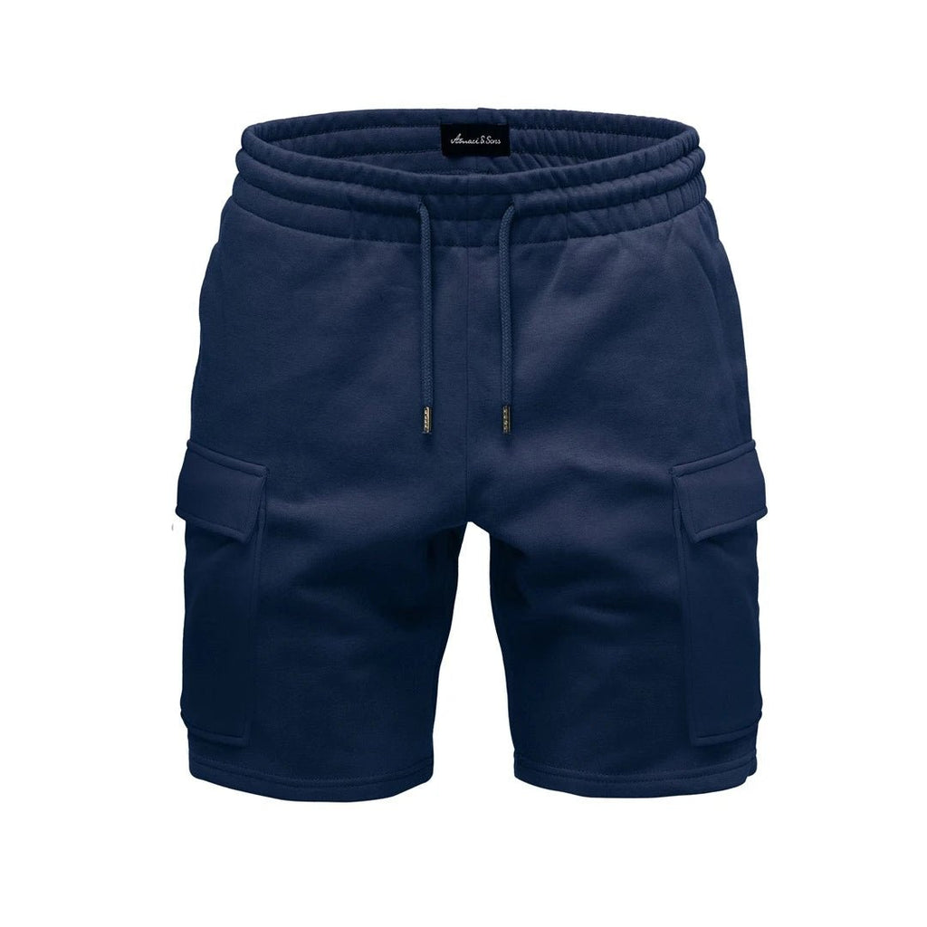 Mörkblå cargo shorts herr från Amaci & Sons