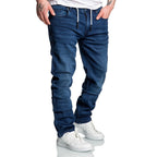 Mörkblåa stretch jeans herr - Herrjeans joggers