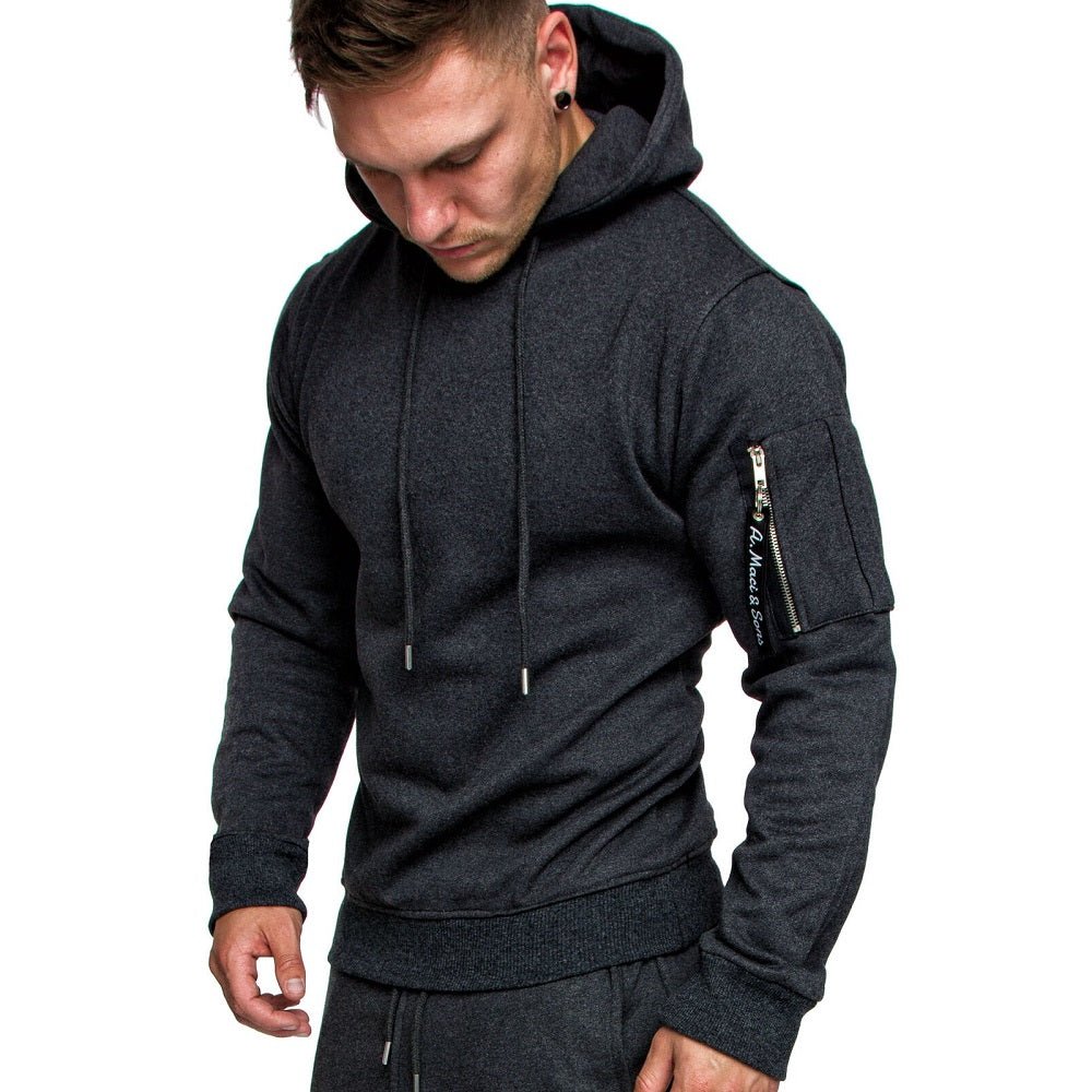 Mörkgrå Hoodie med attityd - JHN Sport