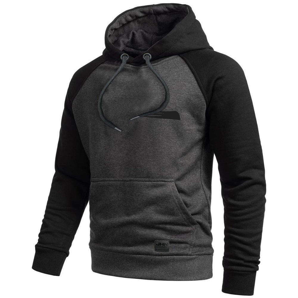 Hoodie mörkgrå JHNsport kollektion framifrån