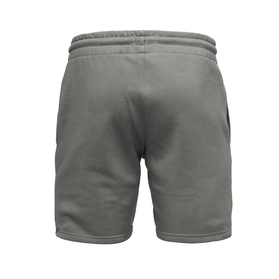 Mörkgråa mjukisshorts från Amaci & Sons bakifrån