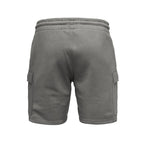 Mörkgrå cargo mjukisshorts från Amaci & Sons bakifrån