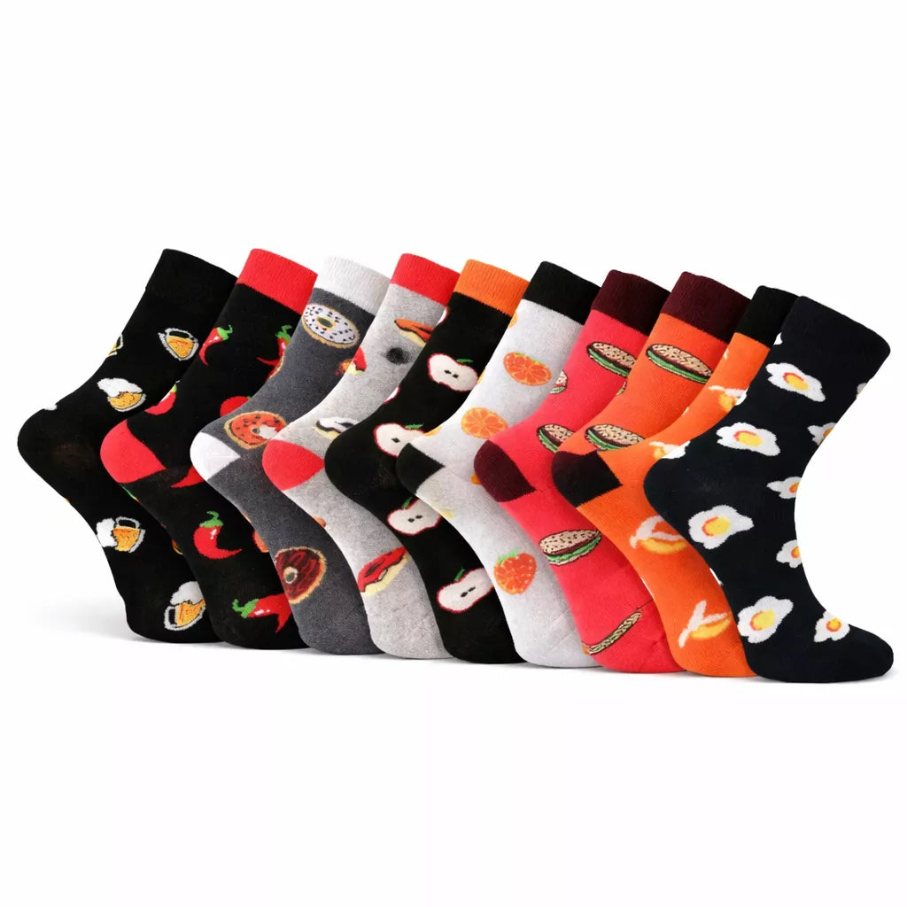 10-pack mönstrade damstrumpor