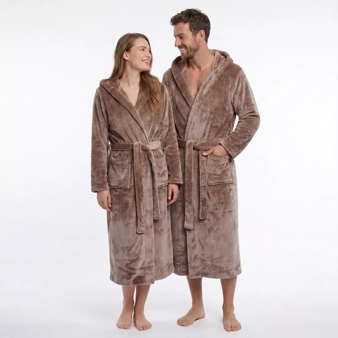 Beige morgonrock unisex - billiga morgonrockar dam och herr