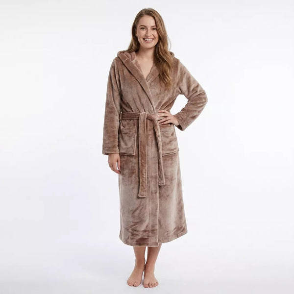 Beige morgonrock unisex - billiga morgonrockar dam