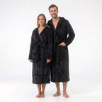 Morgonrock svart unisex dam och herr