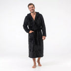 Morgonrock svart unisex herr