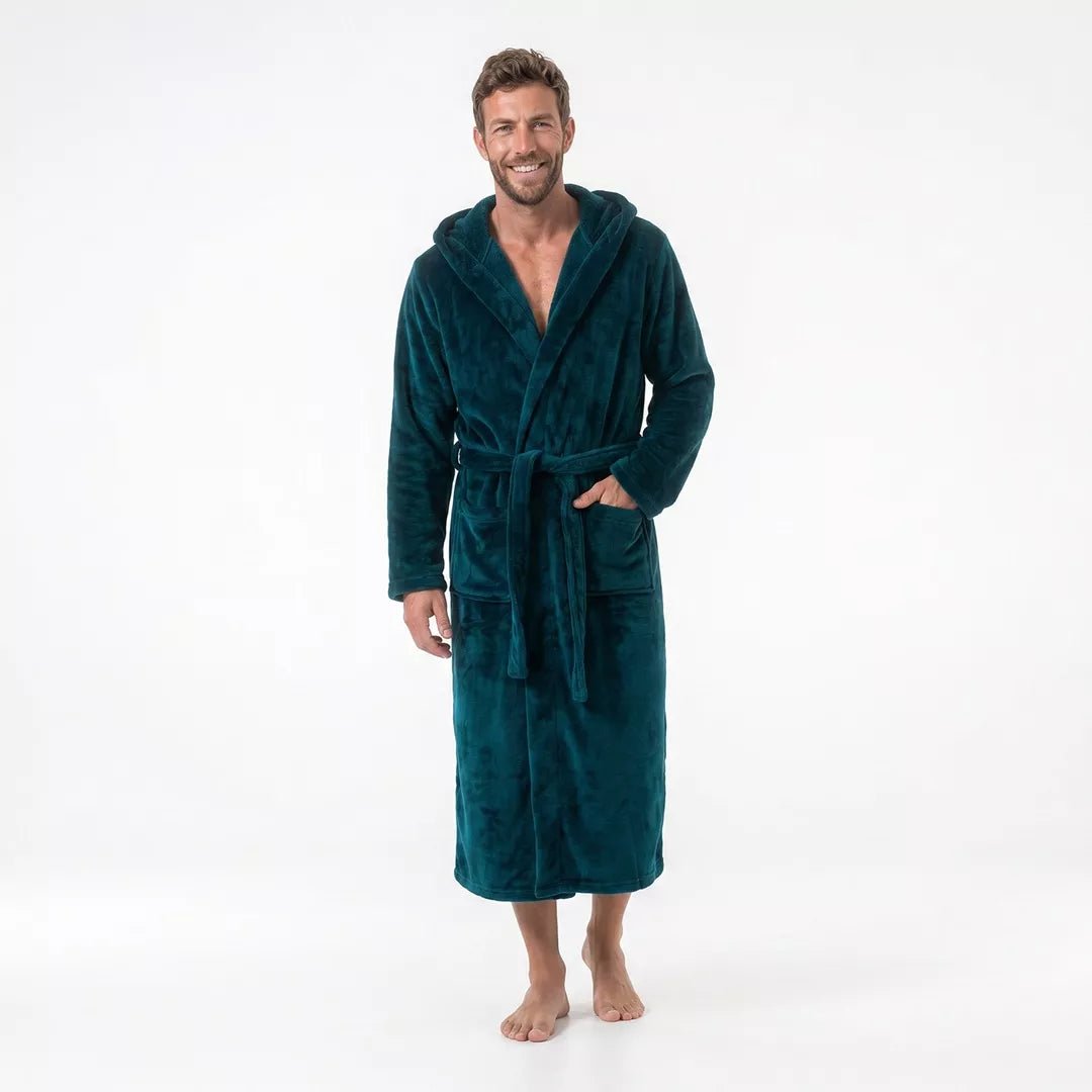 Morgonrock grön unisex herr