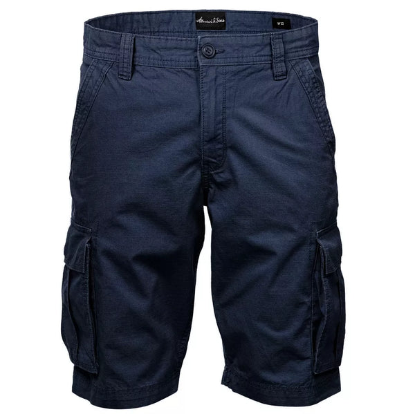 Mörkblåa cargoshorts från Amaci & Sons