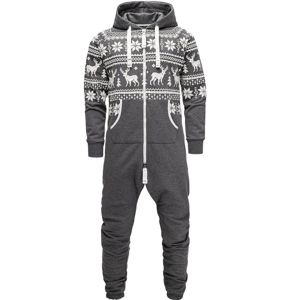 Mysiga onesies med luva - unisex jumpsuits mörkgrå