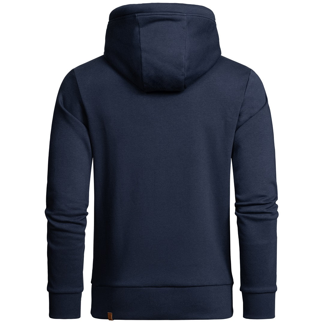 Amaci & Sons Marinblå Hoodie Herr N4054