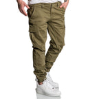Olivgröna chino joggers 499 kr - Herrbyxor med cargofickor