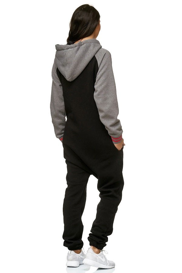 Onesie / jumpsuit svart/grå/röd