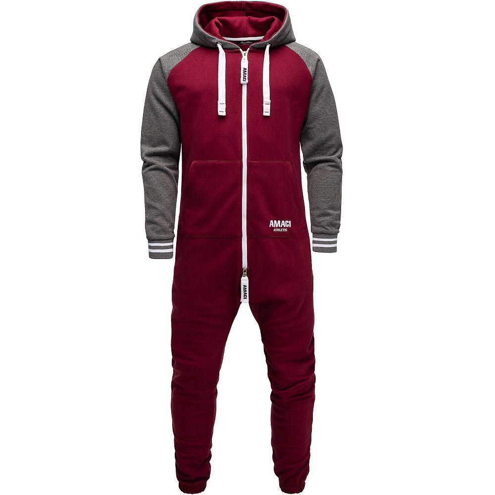 Supersköna onesies med luva - Unisex Jumpsuits - vinröd