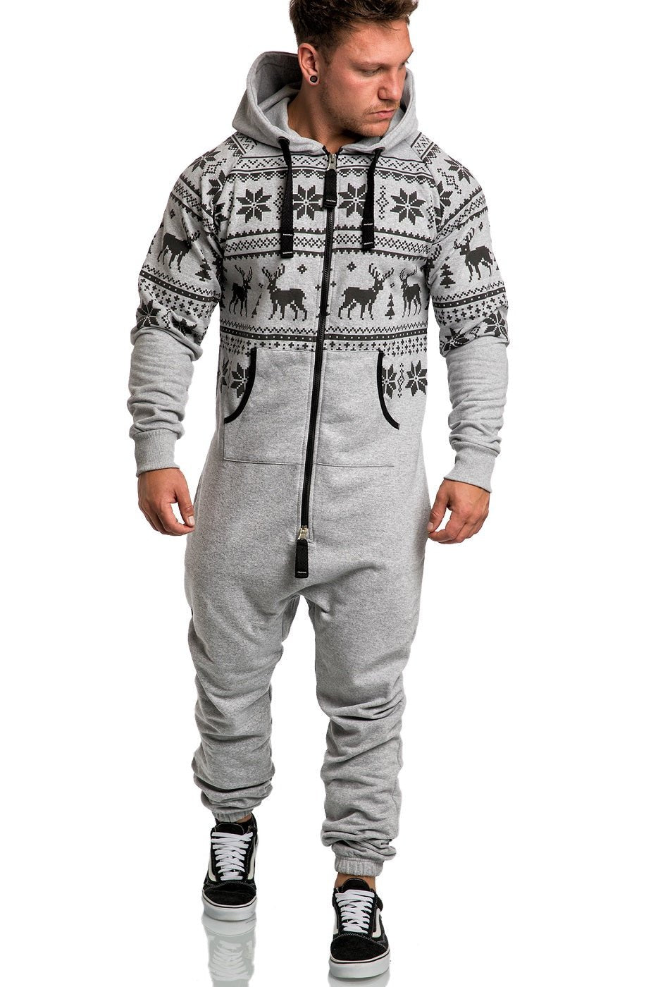 Onesie Unisex Ljusgrå jumpsuit