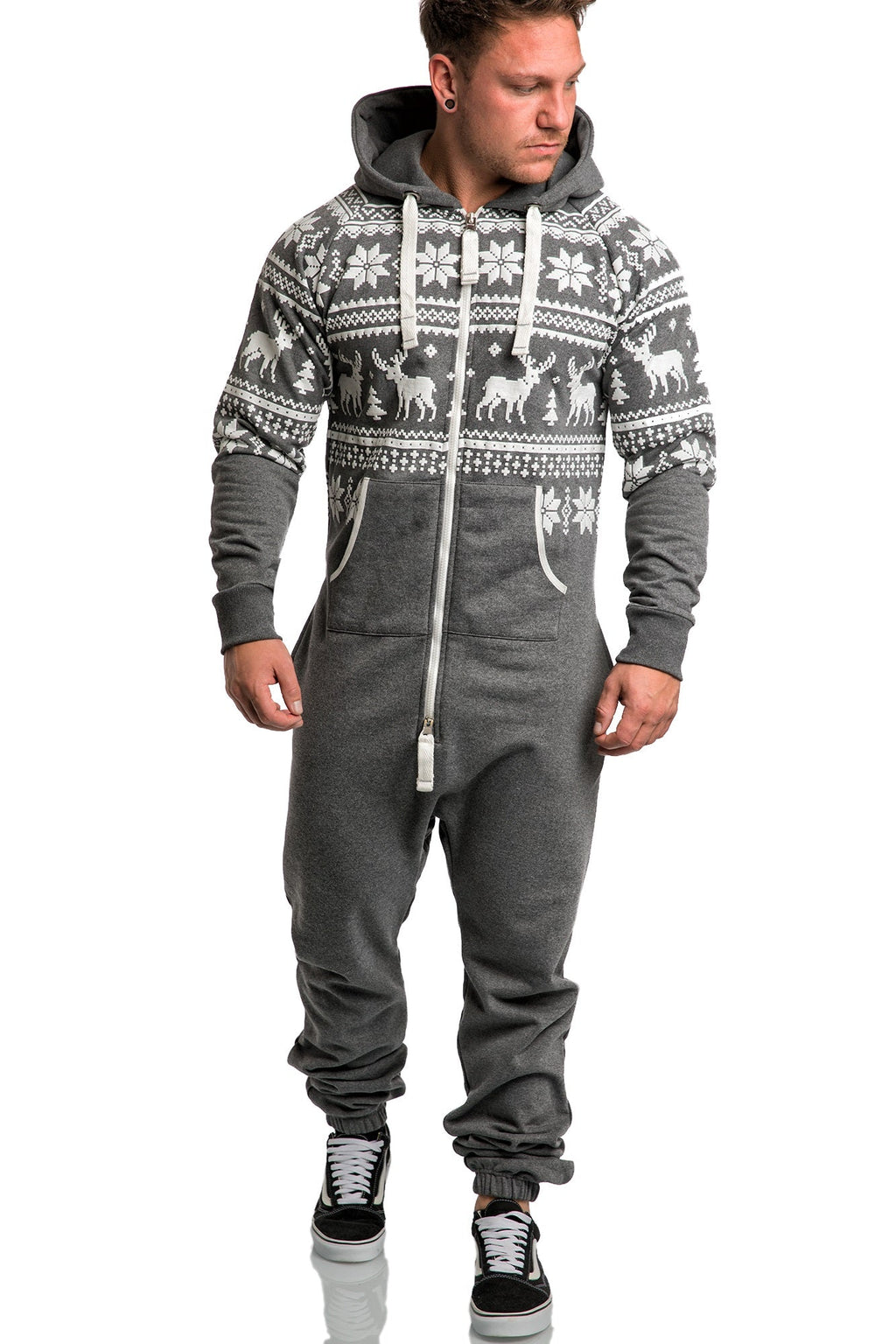 Onesie Unisex Mörkgrå jumpsuit