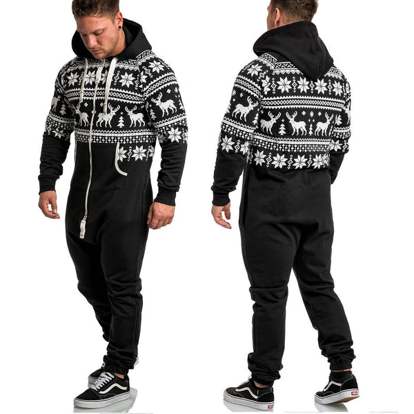 Onesie Unisex svart jumpsuit