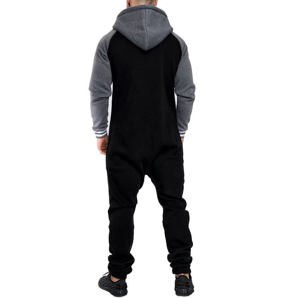 Supersköna onesies med luva - Unisex Jumpsuits - svart bakifrån