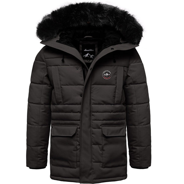 Svart parkas herr - vinterjacka