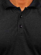 Pikétröja Herr - Svart enkel piké - Utförsäljning