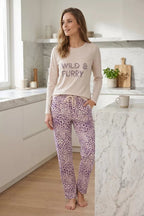 Dam pyjamas långärmad med byxor