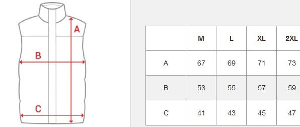 Herrväst - Mörkblå quiltad väst 439 kr storlekstabell