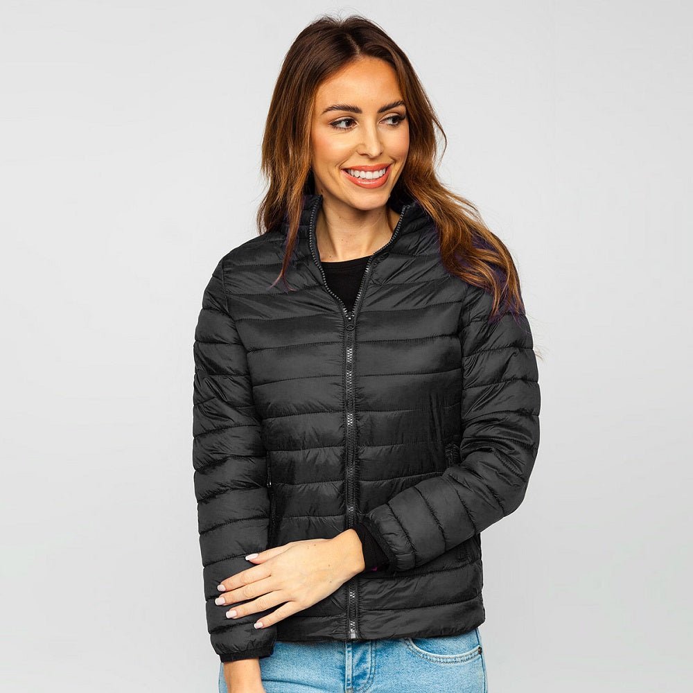 Quiltad svart damjacka 429 kr - Höstjacka dam
