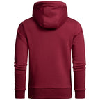 Hoodie Herr - Stilren vinröd huvtröja