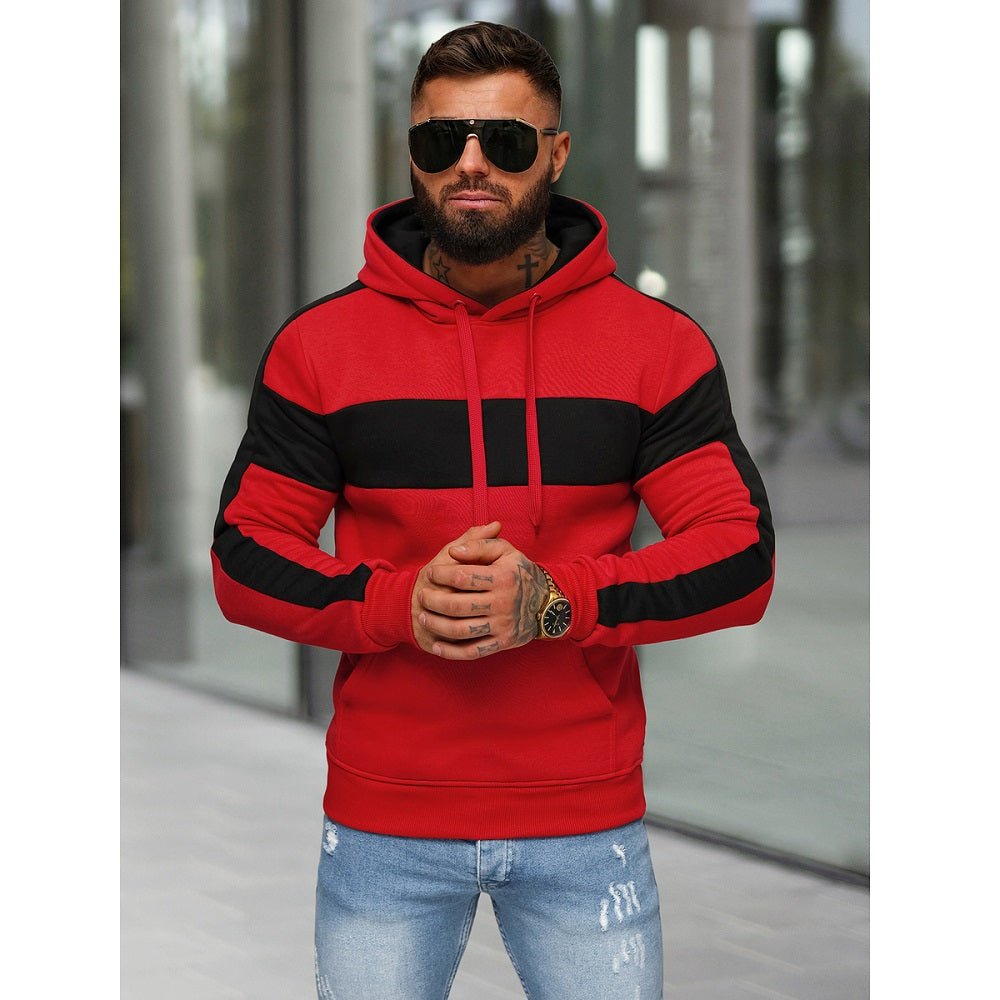Röd herrtröja - Stilig Hoodie
