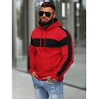 Röd herrtröja - Stilig Hoodie sidan
