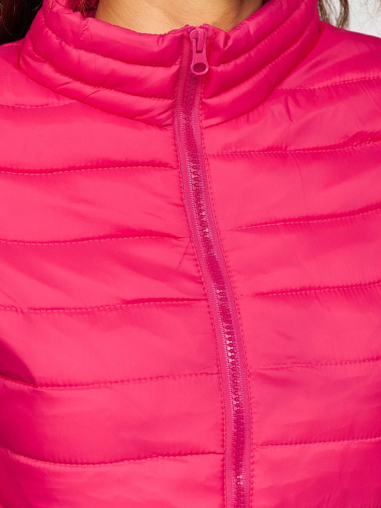 Quiltad billig rosa damjacka 429 kr in zoomad
